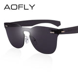 AOFLY Cat Eye Rimless Mirror Frame