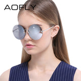AOFLY Round Rimless Frame