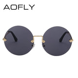 AOFLY Round Rimless Frame