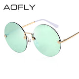 AOFLY Round Rimless Frame